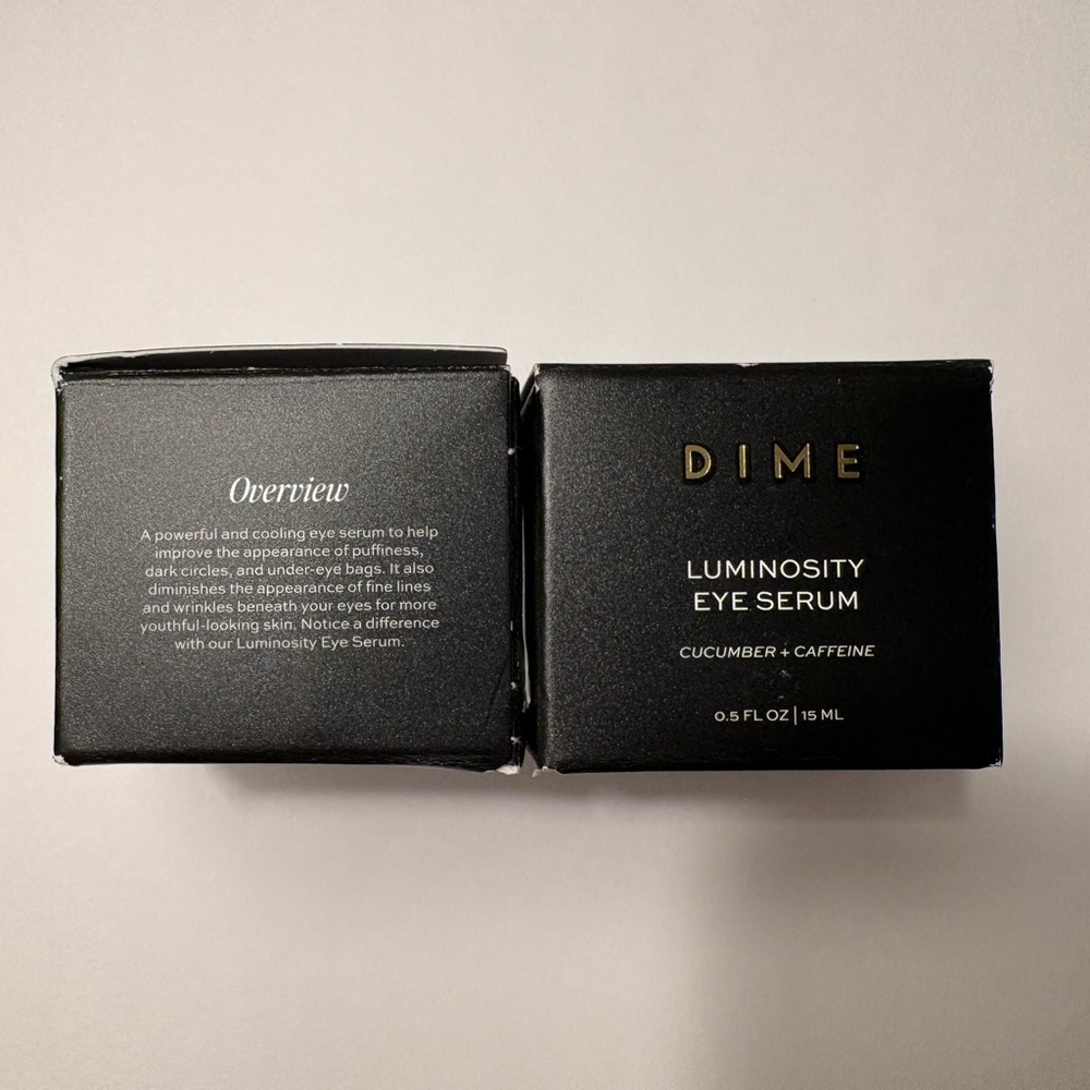 2 DIME Beauty Luminosity Eye Serums With Caffeine, Cucumber & Squalane 0.5oz